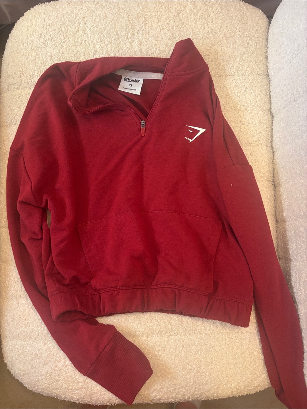 Gymshark Burgundy Half-Zip Pullover